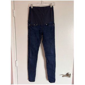 H&M High Rise Maternity dark blue Jeans size 4. Super skinny.